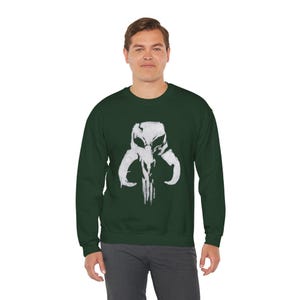Sudadera Punisher Mythic Skull Mandalorian Mythosaur / Escudo de Star Wars imagen 7