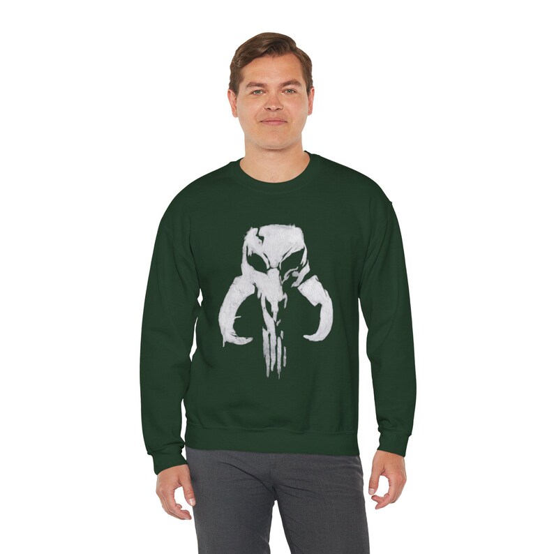 Sudadera Punisher Mythic Skull Mandalorian Mythosaur / Escudo de Star Wars imagen 7