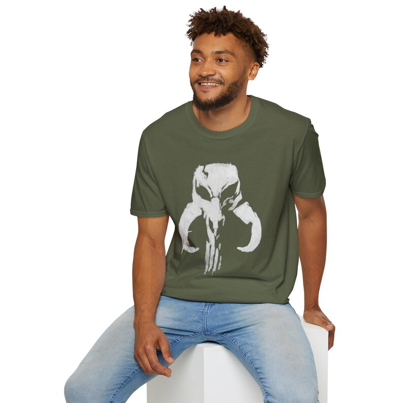 Punisher Mythic Skull Mandalorian Mythosaur T-Shirt | Star Wars Inspired Icon image 14