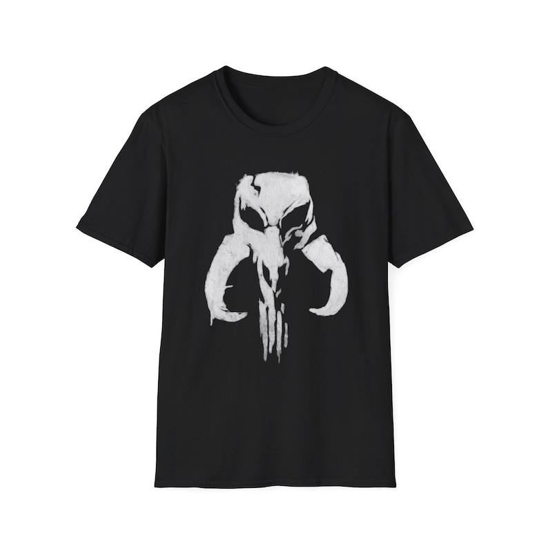 Punisher Mythic Skull Mandalorian Mythosaur T-Shirt | Star Wars Inspired Icon image 1