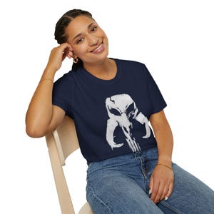 Punisher Mythic Skull Mandalorian Mythosaur T-Shirt | Star Wars Inspired Icon image 11