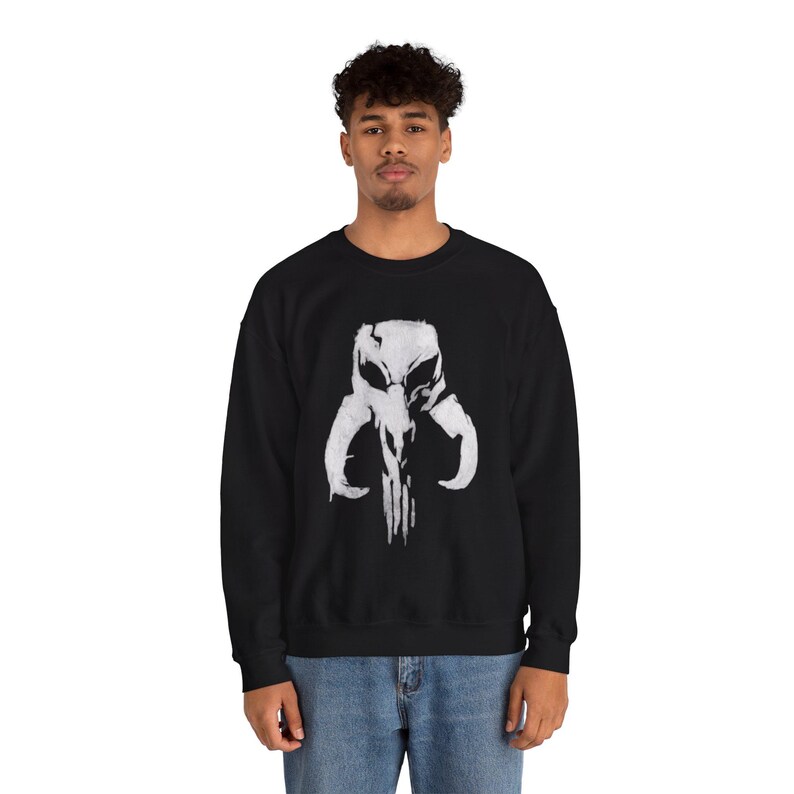 Sudadera Punisher Mythic Skull Mandalorian Mythosaur / Escudo de Star Wars imagen 8