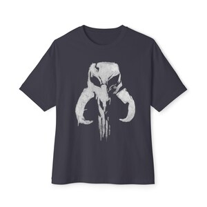 Oversized Punisher Mandalorian Mythosaur Skull Tee | Star Wars Bounty Hunter Shirt image 3