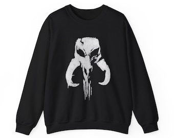 Punisher Mythic Skull Mandalorian Mythosaur Sweatshirt | Star Wars Crest