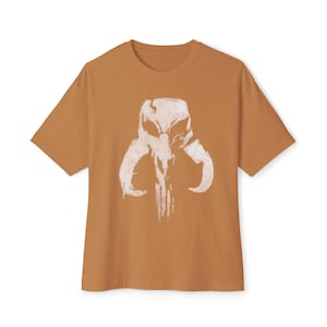 Oversized Punisher Mandalorian Mythosaur Skull Tee | Star Wars Bounty Hunter Shirt image 2