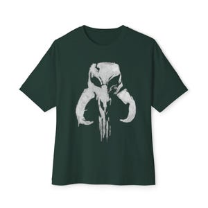 Oversized Punisher Mandalorian Mythosaur Skull Tee | Star Wars Bounty Hunter Shirt image 4