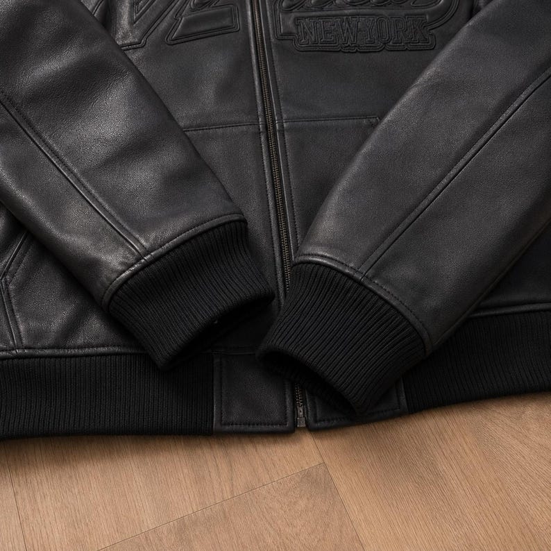 Black Avirex Hooded Leather Jacket Men Vintage Cafe Racer Oversized Bomber Cowhide Motorcycle  Streetwear Coat personalized gift for him