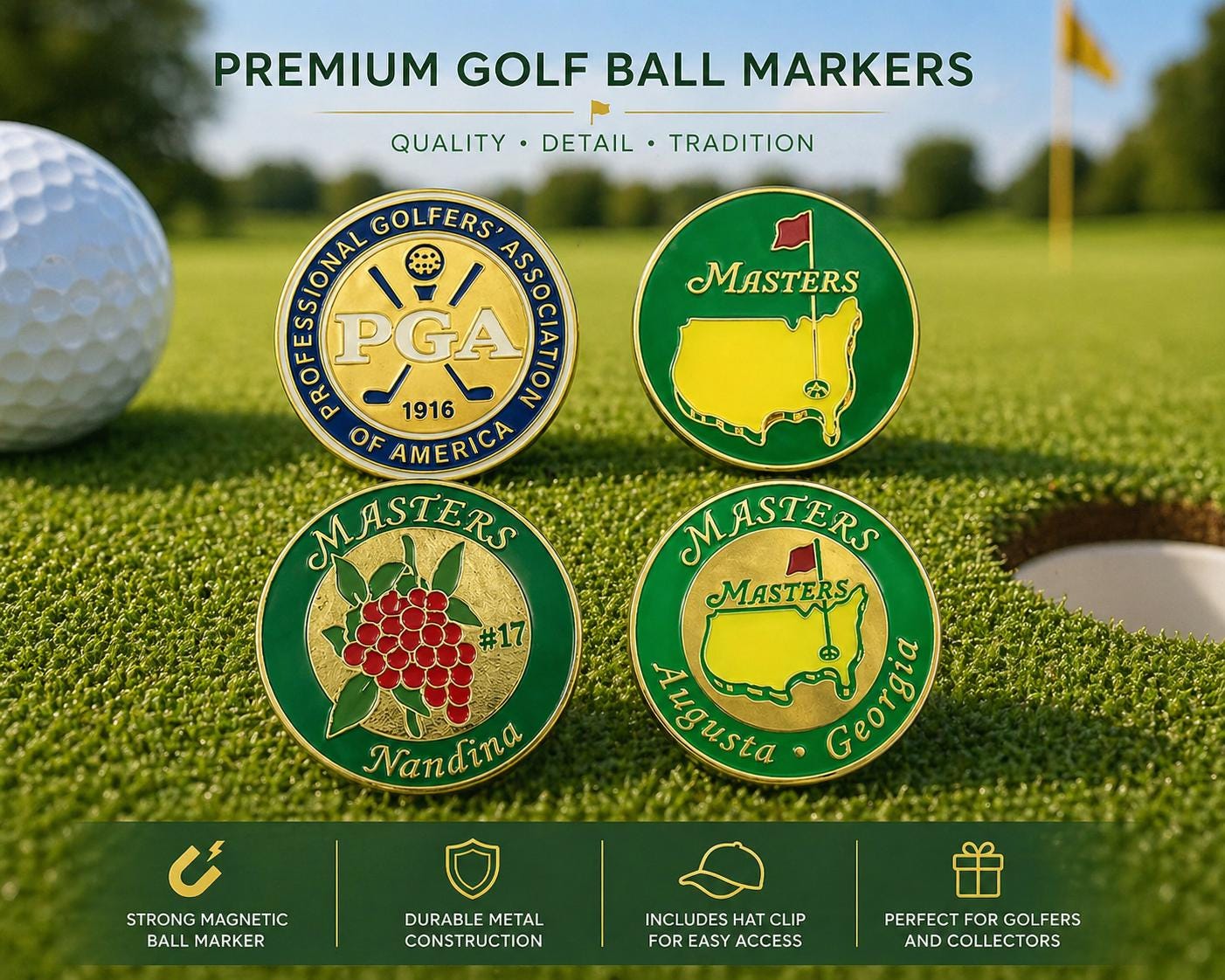 Masters Golf Ball Marker - Etsy