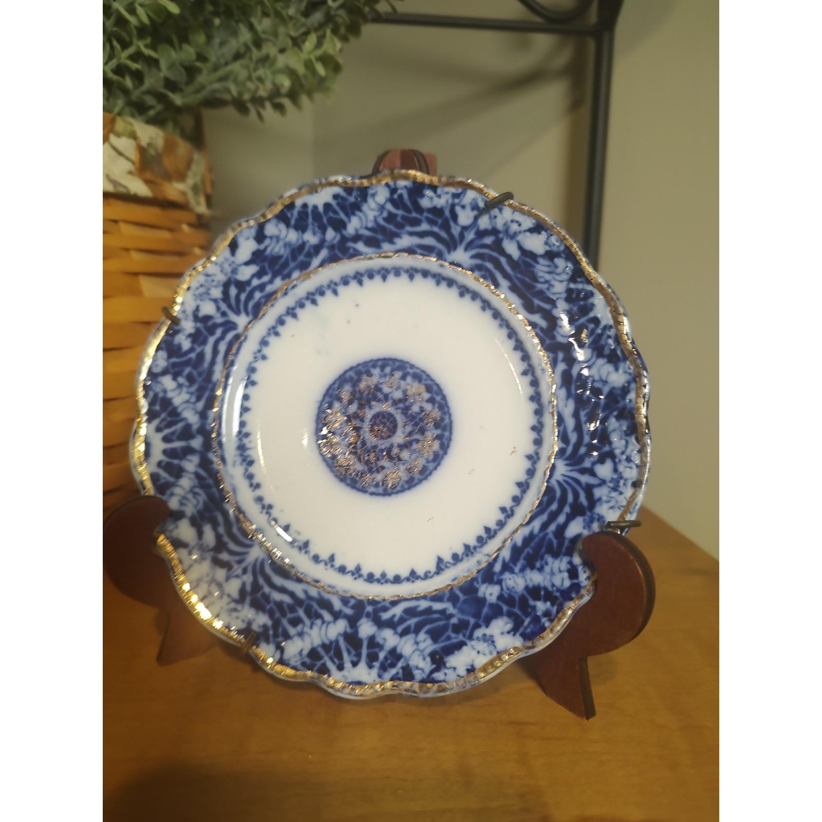 Johnson Brothers Blue Flow Plates - Etsy