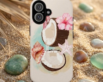 Tropical Coconut Bloom Phone Case