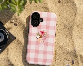 Summer Breeze Gingham Phone Case Beach Aesthetic iPhone Case