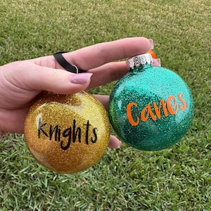 Florida Team Ornaments - Bulls - Noles - Gators - Knights - Canes