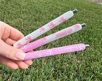 Bow Themed Pen - includes ink refill - bow - personalized - customized - gift - stocking stuffer