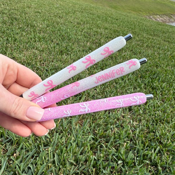 Bolígrafo con temática de lazo - incluye recarga de tinta - lazo - personalizado - regalo - relleno de media