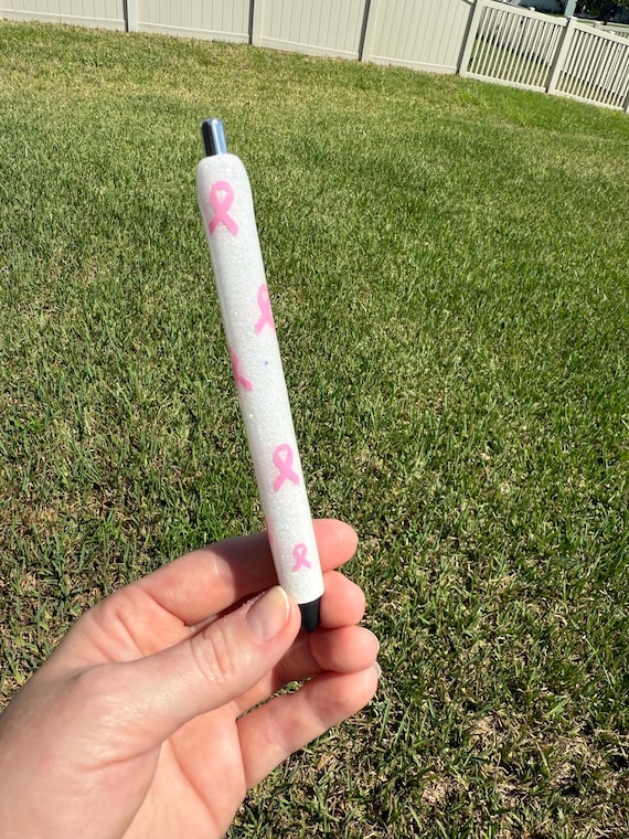 Breast Cancer Bow Themed Pen - includes ink refill - bow - personalized - customized - survivor - awareness