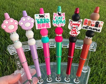 Bolígrafos con cuentas para perros y gatos: regalo para amantes de los animales + recarga de tinta