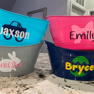 Easter Baskets - Personalized - You pick Design/colors - customized - Easter 2024