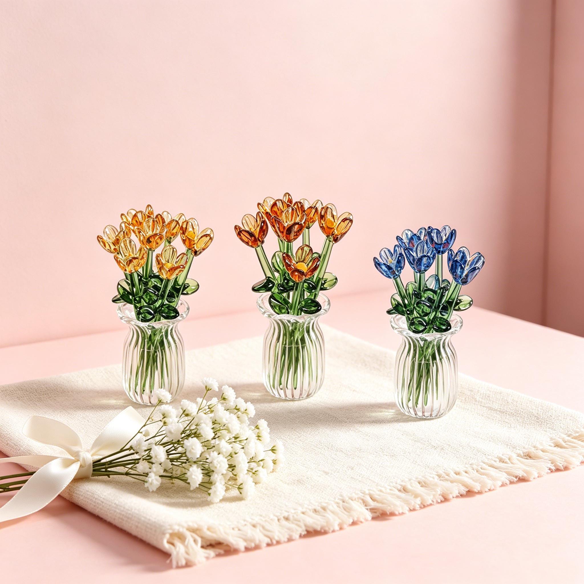 Murano flower vase - Etsy 日本
