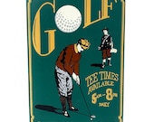 Antique hand painted in Minnesota wood golf art