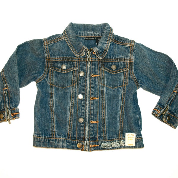 Vintage CALVIN KLEIN Kids Denim Jacket - 3T