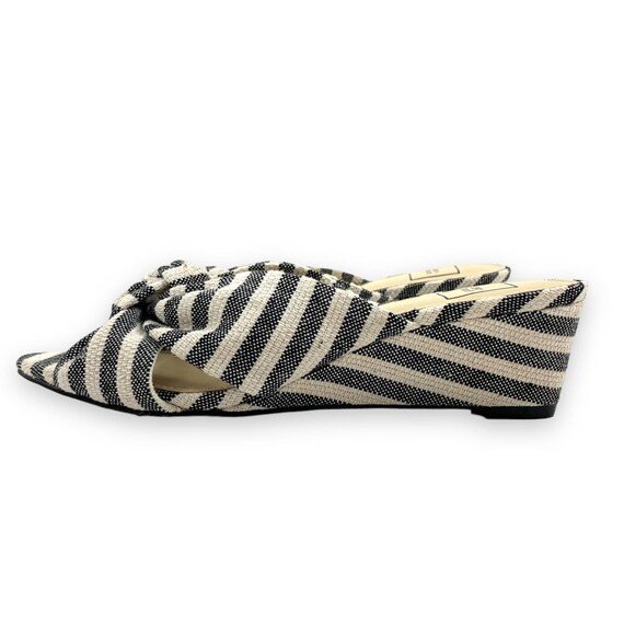 Vintage LORD & TAYLOR striped knotted wedge sanda… - image 3