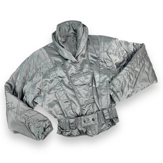 1980's NILS metallic silver batwing ski jacket - image 5