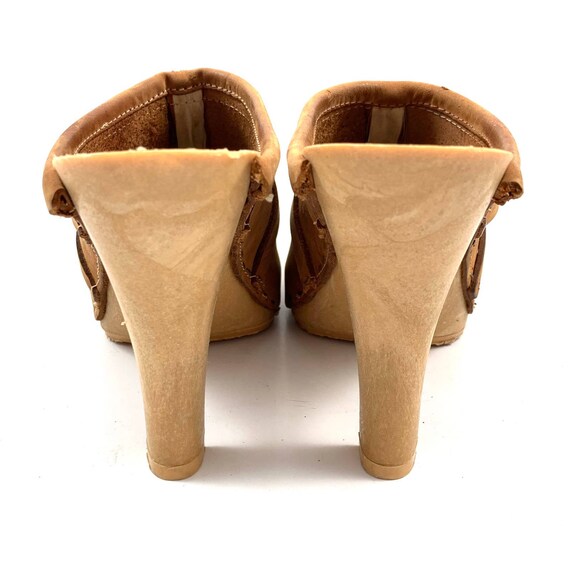 1960's Italian crafted nubuck leather heeled clogs - image 7