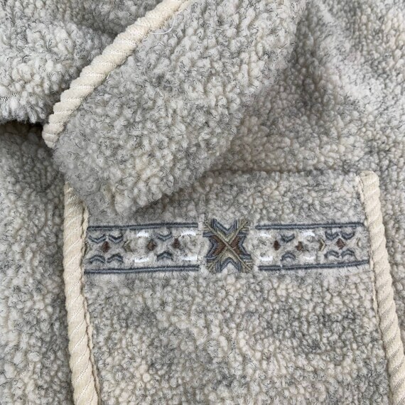 1970's reversible gray thick sweater coat - image 6