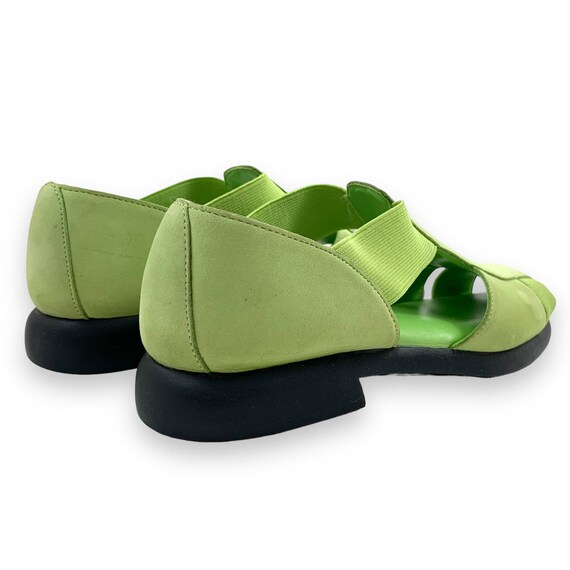 90's MOOTSIES TOOTSIES lime green nubuck suede ca… - image 5