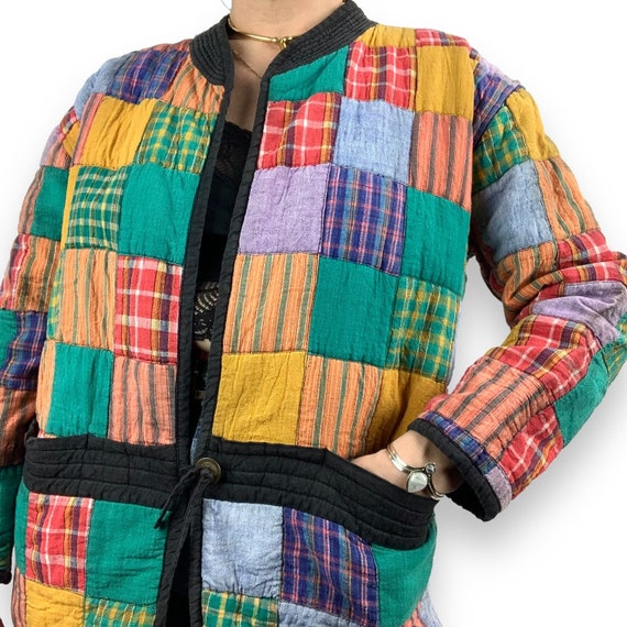 ジャケット・アウター ANREALAGE 24SS PANEL PATCHWORK LONG MA-1 Zara Womens Multicolor Patchwork Jacket Asymmetrical Zip