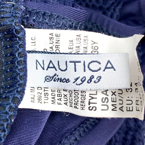 Y2K NAUTICA navy blue lace one piece swimsuit - image 7