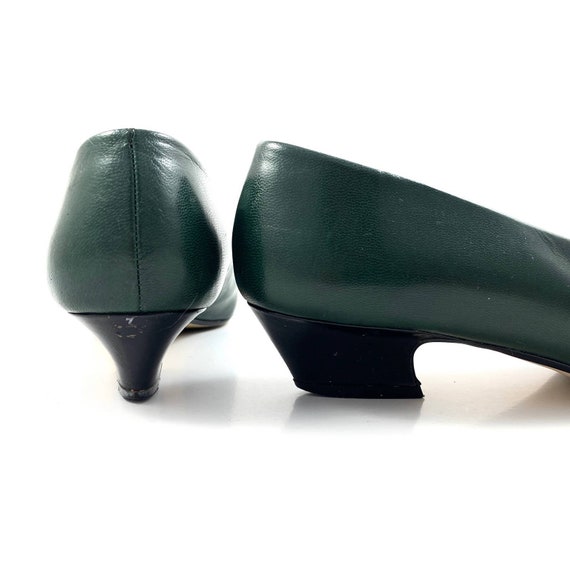 Vintage 1950's ETIENNE AIGNER green leather shoes… - image 3