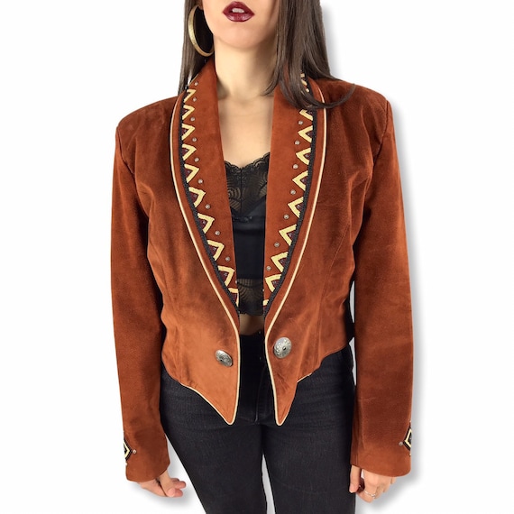 1970's beaded suede cowgirl jacket