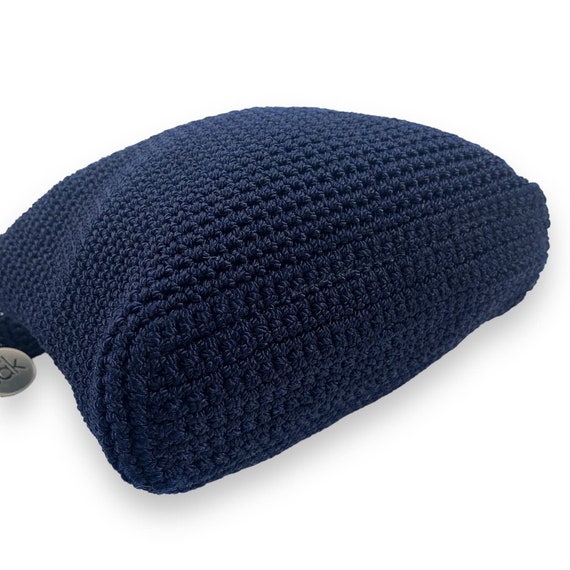 Vintage THE SAK hand made navy crochet mini pouch… - image 7