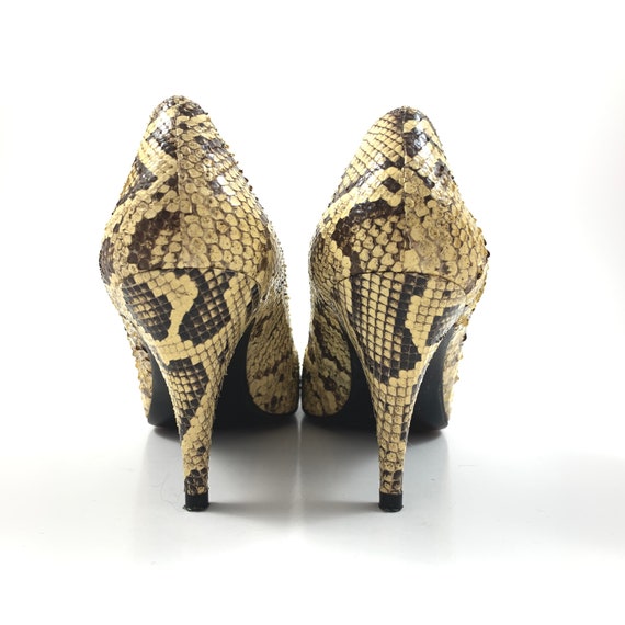 Vintage 1980’s STUART WEITZMAN natural snakeskin … - image 7