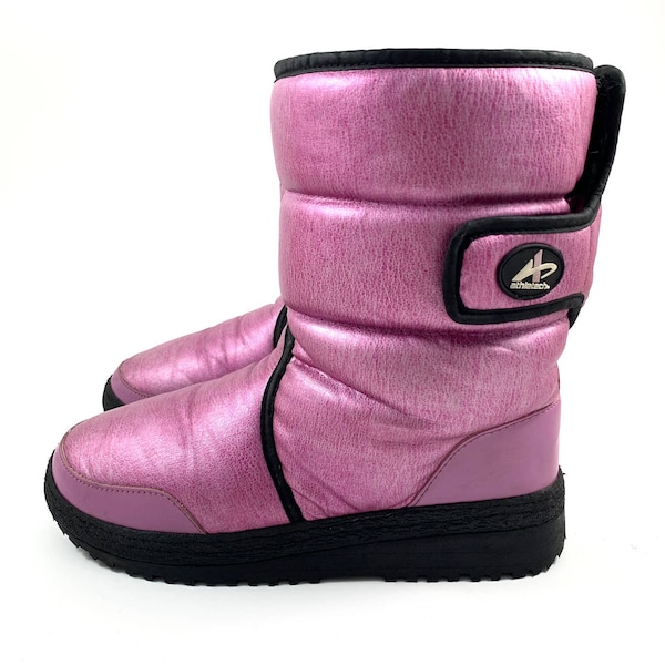 1980's metallic purple platform puffy platform moon boots