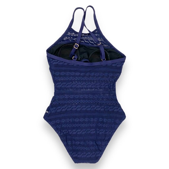 Y2K NAUTICA navy blue lace one piece swimsuit - image 6