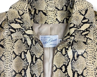 1950&#39;s PETER CARUSO men&#39;s python snakeskin leather jacket MEDIUM