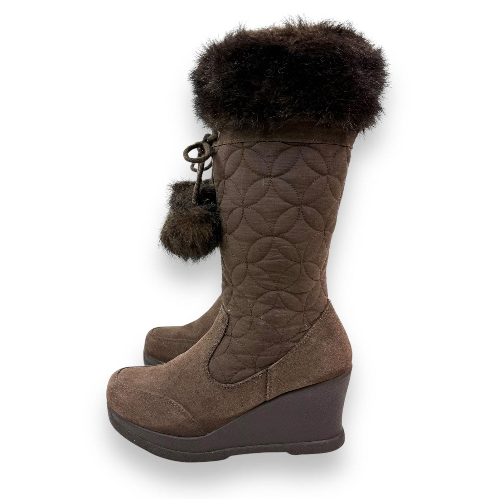 Winter Boots Bearpaw Krista Boots Brown Bearpaw Wedge Heel Boots