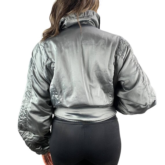 1980's NILS metallic silver batwing ski jacket - image 4