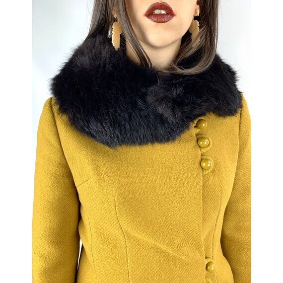 mustard wool coat