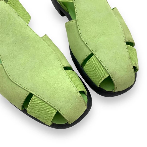 90's MOOTSIES TOOTSIES lime green nubuck suede ca… - image 9