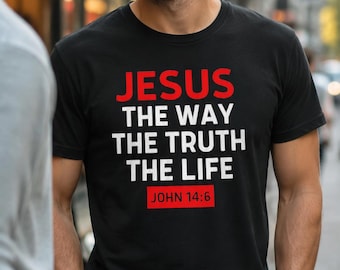 Jesús, el Camino, la Verdad y la Vida Juan 14:6 Versículo bíblico cristiano PNG, Diseño de camiseta de fe, Imágenes prediseñadas de sublimación religiosa