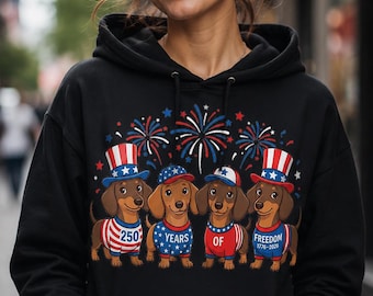 250 år av USA-tax Digital PNG, 4 juli patriotisk hundskjortadesign, omedelbar nedladdning