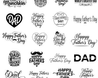 Father's Day SVG Bundle, Dad Svg PNG, Happy Fathers Day Cut Files, Cricut Silhouette Design, Dad Shirt SVG Gift