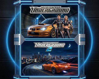 NFS Underground 1 & 2 Bundle PC Download | Classic Street Racing Games | Windows Compatible | Digital Retro Racing Pack