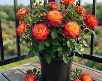 Love Peace Rose Bush Plant Live for Planting - Heirloom Rose Plant Live for Planting - Fragrant Flowers Well Rooted Plant 4 to 6 Inch Tall