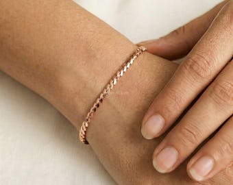 Pure Copper Twisted Curb Chain Bracelet | High-Shine Healing Jewelry