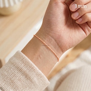 Pure Copper Beaded Snake Chain Bracelet | Minimalist Sleek Daily Wear, Healing Properties