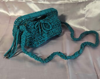 Turquoise blue click-clack bags